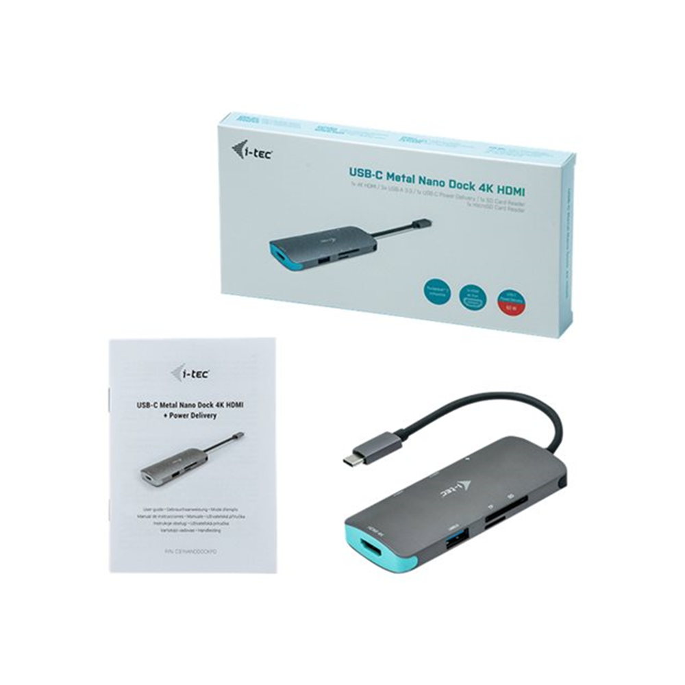i-Tec USB-C Metal Nano Dock 4K HDMI + Power Delivery