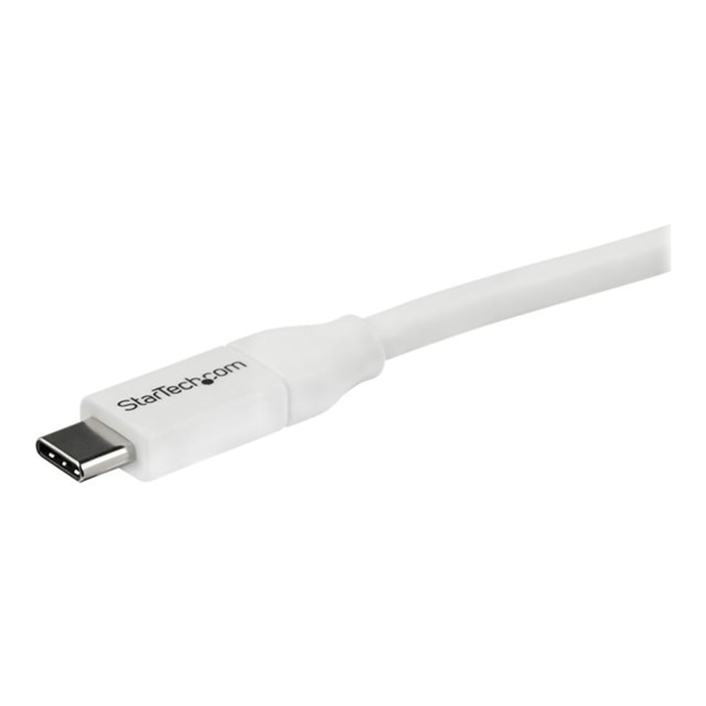 StarTech.com 4m USB-C naar USB-C kabel met 5A/100W PD - M/M - wit - USB 2.0 - USB-IF gecertificeerd - USB C oplaadkabel