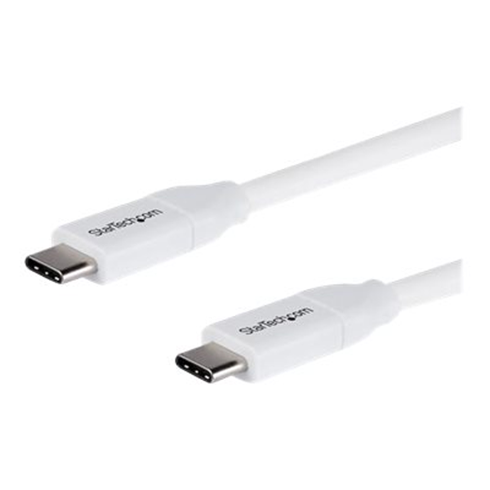 StarTech.com 4m USB-C naar USB-C kabel met 5A/100W PD - M/M - wit - USB 2.0 - USB-IF gecertificeerd - USB C oplaadkabel
